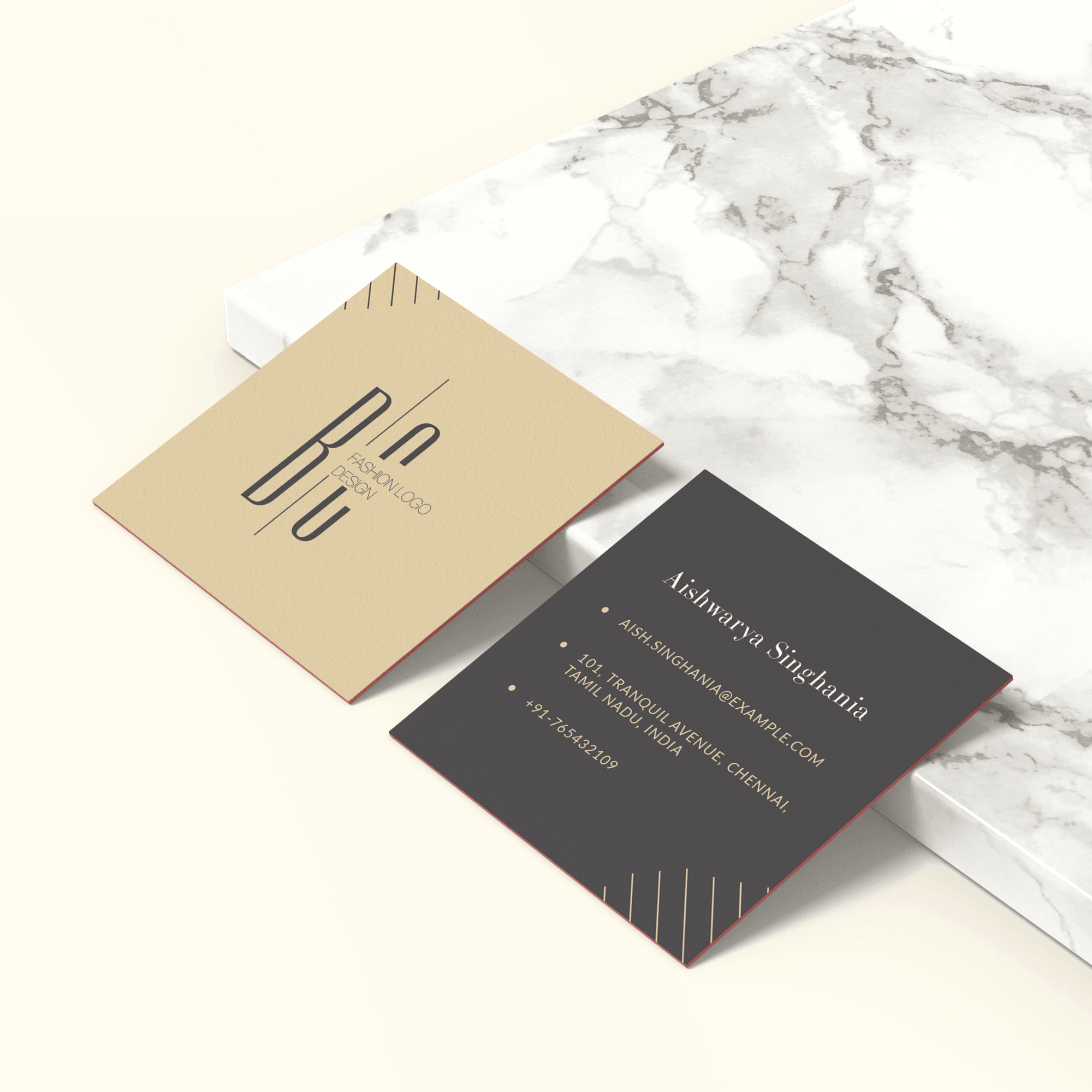 Square Business Card - alternate view